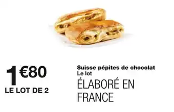 Monoprix Suisse pépites de chocolat offre