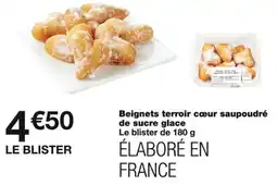 Monoprix Beignets terroir cœur saupoudré de sucre glace offre