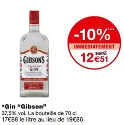 Monoprix Gibsons gin offre