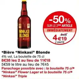 Monoprix Ninkasi blonde bière offre