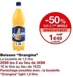 Monoprix Orangina boisson offre