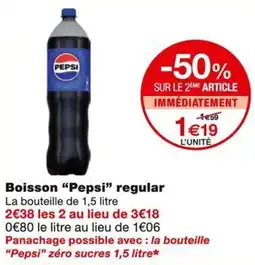 Monoprix Pepsi boisson regular offre