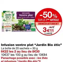 Monoprix Jardin Bio étic Infusion ventre plat offre