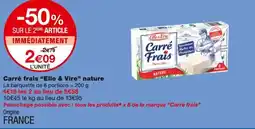 Monoprix Elle & Vire Carré frais nature offre