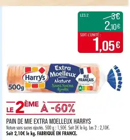 Match Harry's Pain de mie Extra Moelleux offre