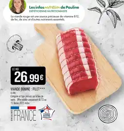 Match Viande Bovine : Filet offre