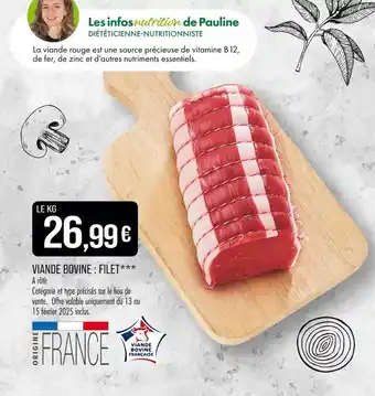 Match Viande Bovine : Filet offre