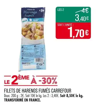 Match CARREFOUR Filets de Harengs fumés offre