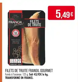 Match Filets de truite offre