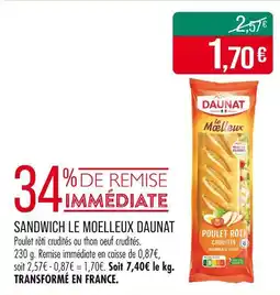 Match DAUNAT Sandwich le moelleux offre