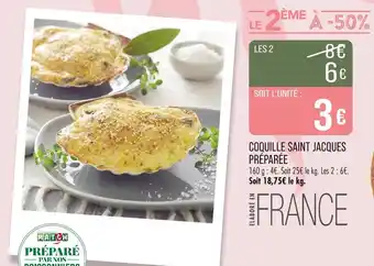 Match Coquille saint jacques préparée offre