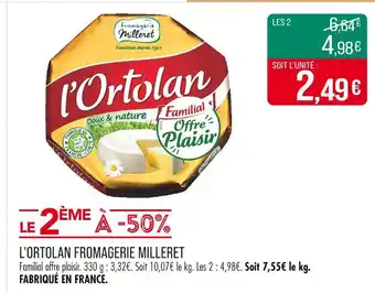 Match FROMAGERIE MILLERET L'Ortolan offre