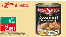 Match WILLIAM SAURIN Cassoulet Toulousain offre