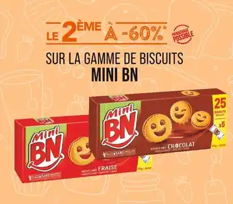 Match Le 2ème à -60% sur la gamme de biscuits mini bn offre