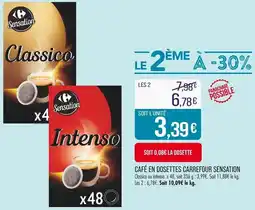 Match Carrefour Sensation Café en dosettes offre