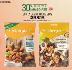 Match 30% de remise immédiate sur la gamme fruits secs seeberger offre