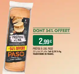 Match PASO Préfou à l'ail offre