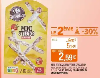 Match Carrefour Sensation Mini sticks offre