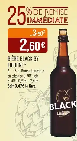 Match LICORNE Bière black by offre