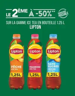 Match LIPTON Le 2ème à -50% sur la gamme ice tea en bouteille 1.25 l Lipton offre