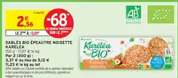 Intermarché KARELEA Sablés bio épeautre noisette offre