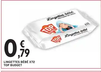 Intermarché TOP BUDGET LINGETTES BÉBÉ offre