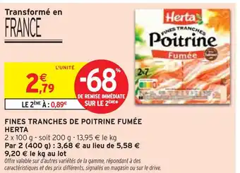 Intermarché Herta Fines Tranches de Poitrine Fumée offre