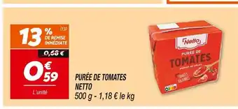 Netto NETTO Purée de tomates offre