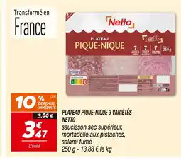 Netto NETTO Plateau pique-nique 3 variétés offre