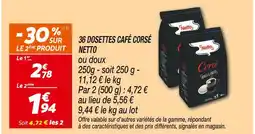 Netto NETTO 36 dosettes café corsé offre