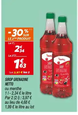 Netto Netto Sirop Grenadine offre