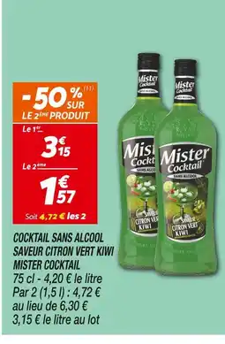 Netto MISTER COCKTAIL Saveur citron vert kiwi offre