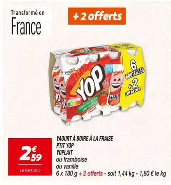 Netto YOPLAIT Yaourt à boire à la fraise ptit yop offre