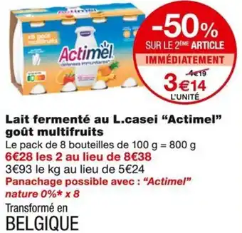 Monoprix Actimel Lait fermenté au L.casei goût multifruits offre