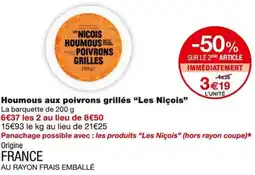 Monoprix Les Nicois Houmous aux poivrons grillés offre