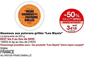 Monoprix Les Nicois Houmous aux poivrons grillés offre