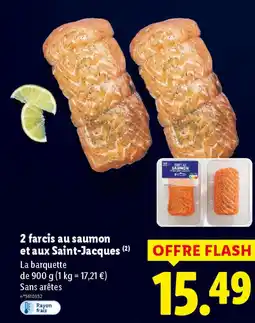 Lidl 2 farcis au saumon et aux Saint-Jacques offre