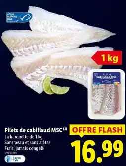 Lidl Filets de cabillaud MSC offre