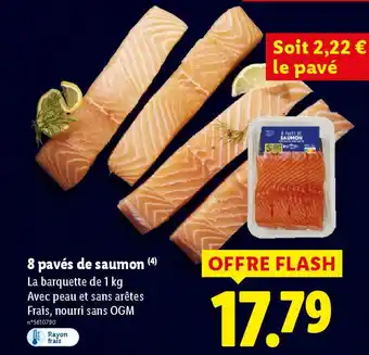 Lidl 8 pavés de saumon offre