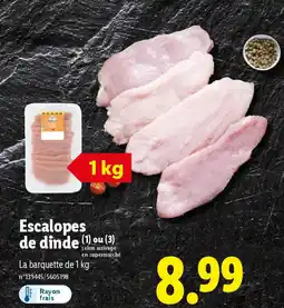 Lidl Escalopes de dinde offre