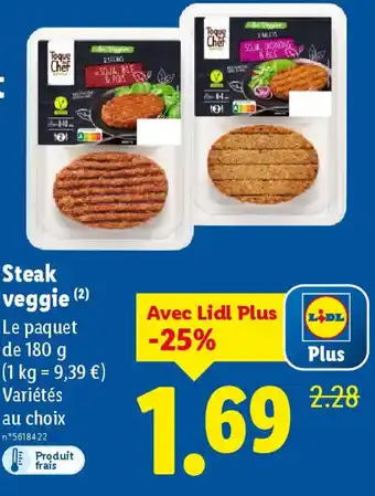 Lidl Steak veggie offre