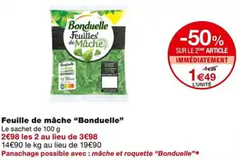 Monoprix Bonduelle Feuille de mâche offre