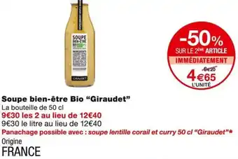 Monoprix Giraudet Soupe bien-être Bio offre