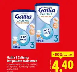 Lidl GALLIA 3 Calisma lait poudre croissance offre