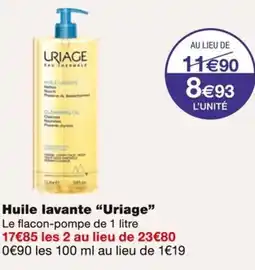 Monoprix Uriage Huile lavante offre