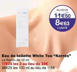 Monoprix Korres Eau de toilette White Tea offre