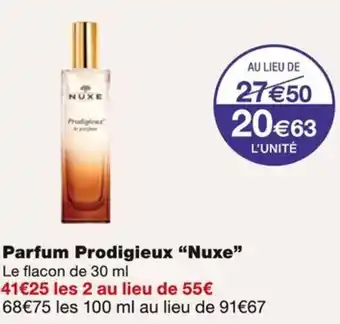 Monoprix Nuxe Parfum Prodigieux offre