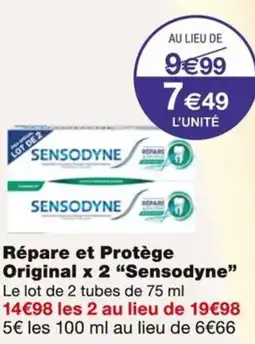 Monoprix Sensodyne Répare et Protège Original x 2 offre