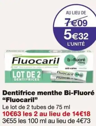 Monoprix Fluocaril Dentifrice menthe Bi-Fluoré offre