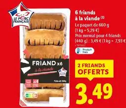 Lidl 6 friands à la viande offre